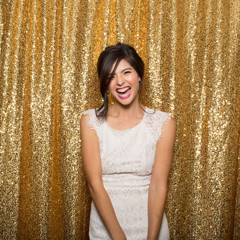 Backdrops photo booth rentals gold