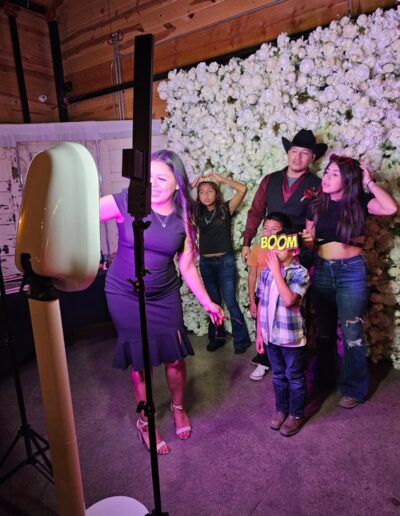 Luxury event photo booth lighting setup in Dallas Fort Worth