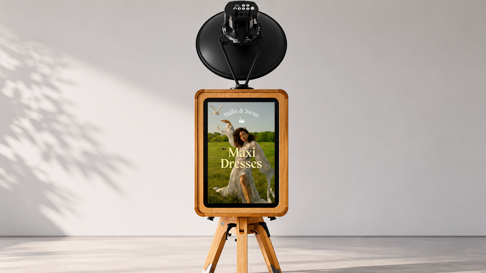 Branded photo booth setup for event activation