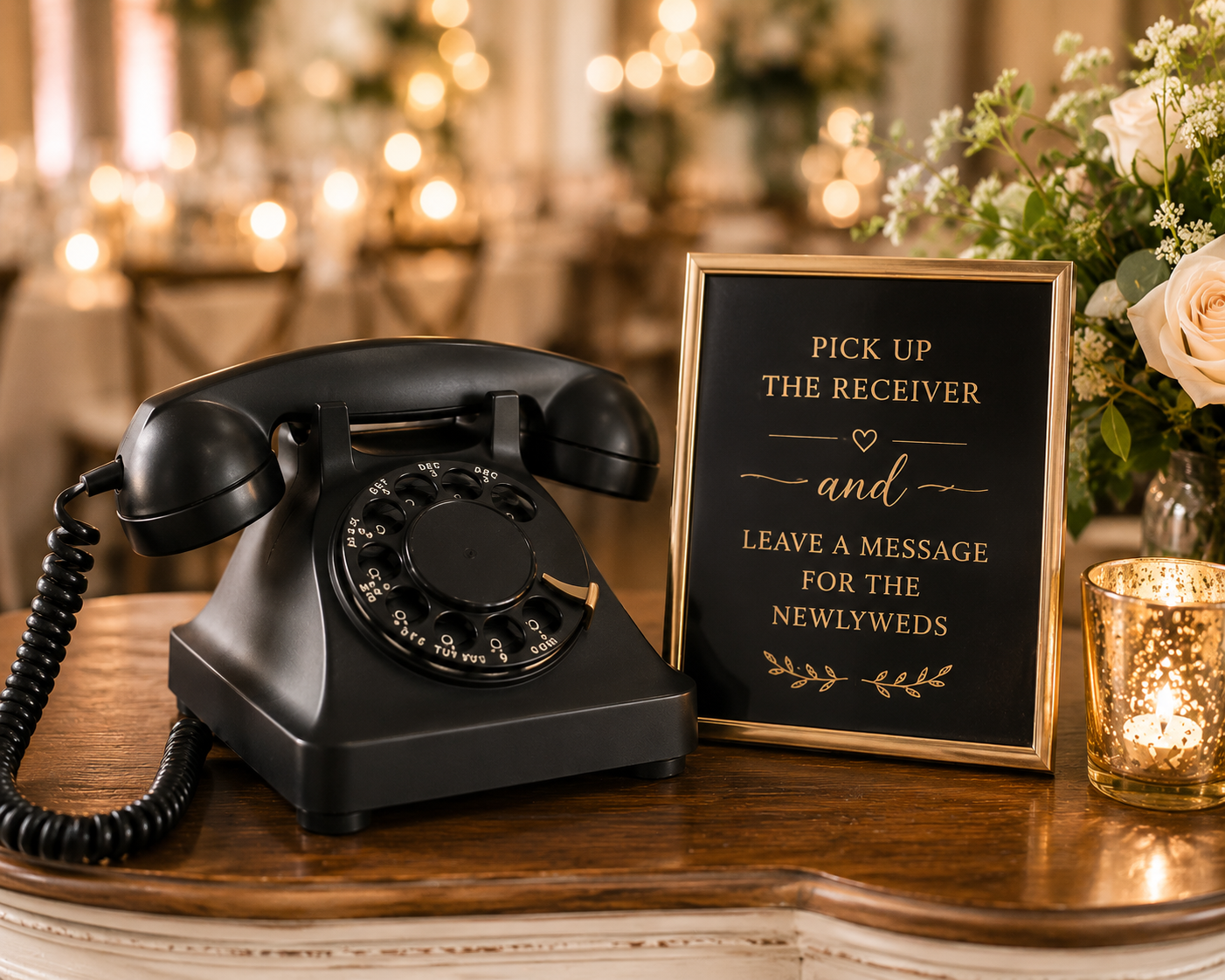 vintage audio guest book at DFW wedding