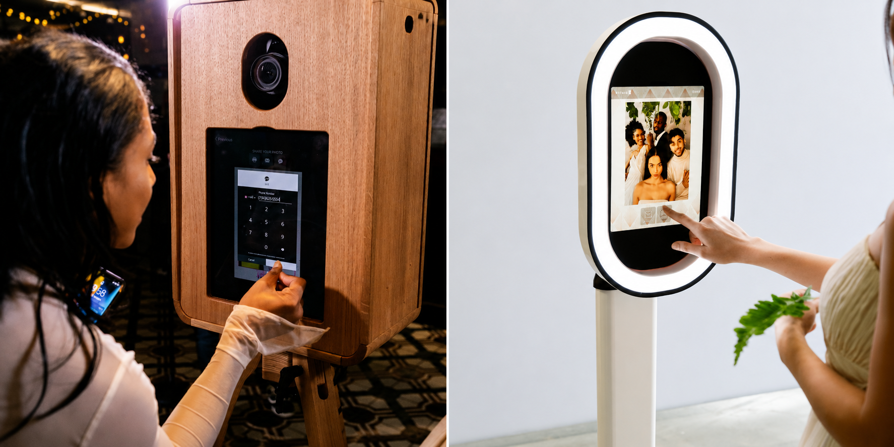 Vintage DSLR photo booth and digital photo booth comparison in Dallas-Fort Worth.